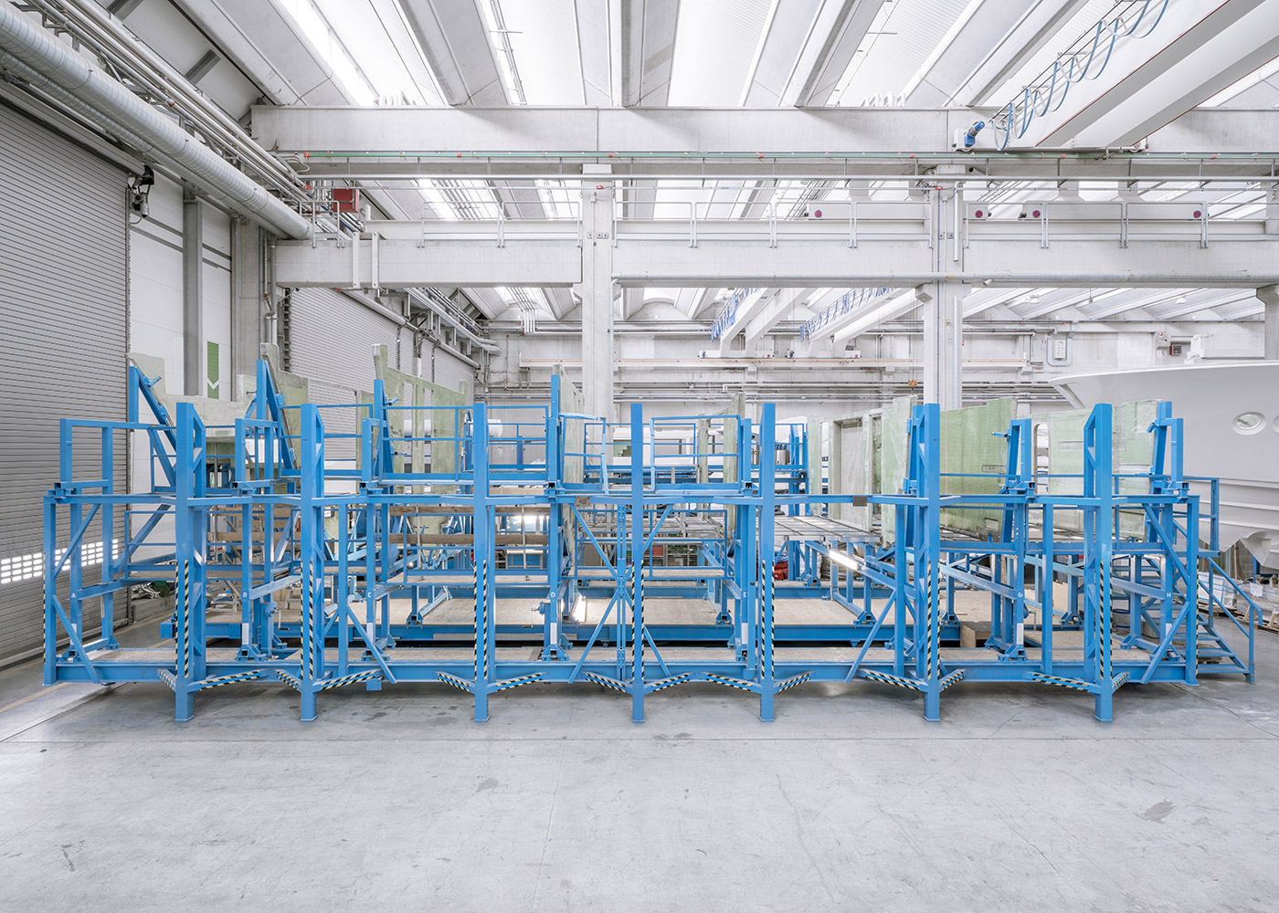 Interior module during the assembly initial phase.