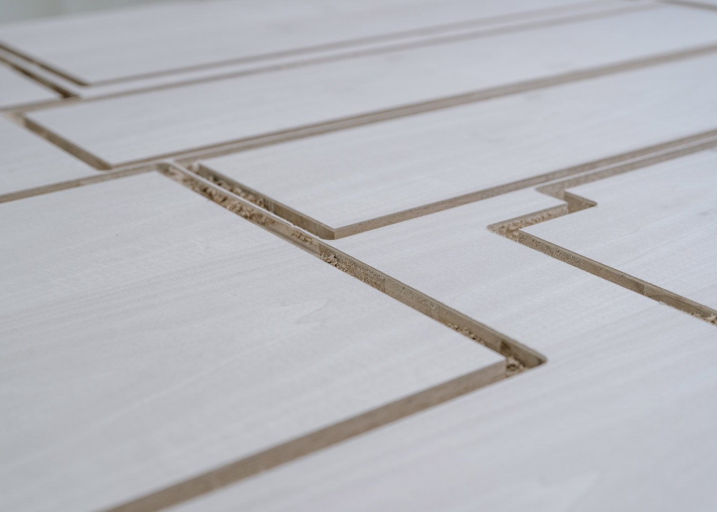 Wood furniture pieces cut with CNC milling machine 