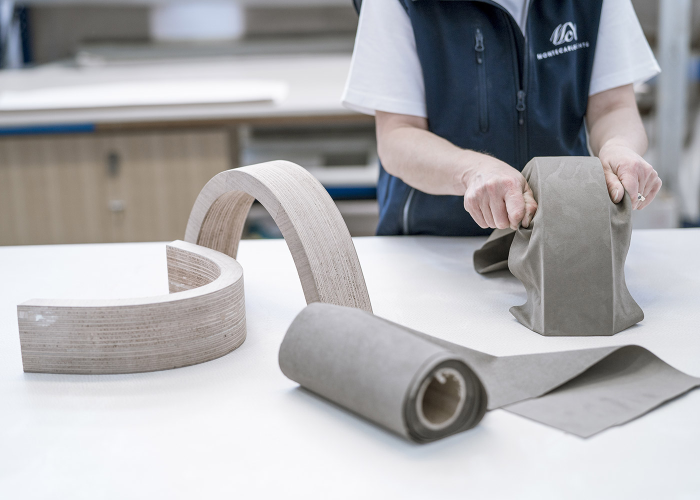 Panel covered by hand 